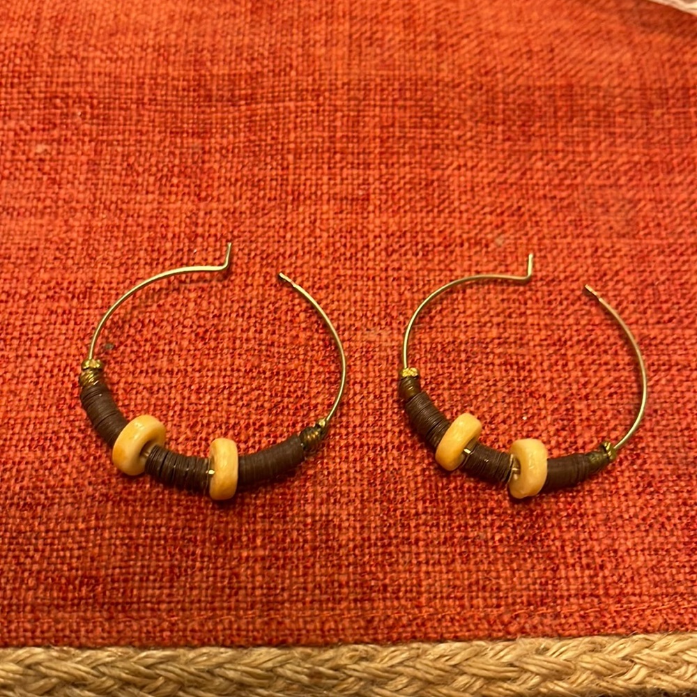 Beaded hoop earrings!